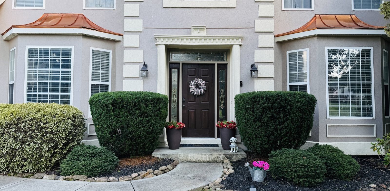 Front entry after trimming and cleanup
