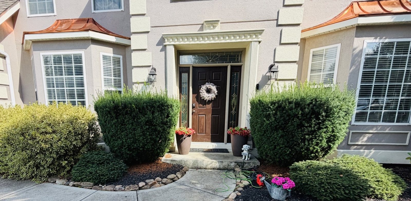 Front entry before trimming and cleanup